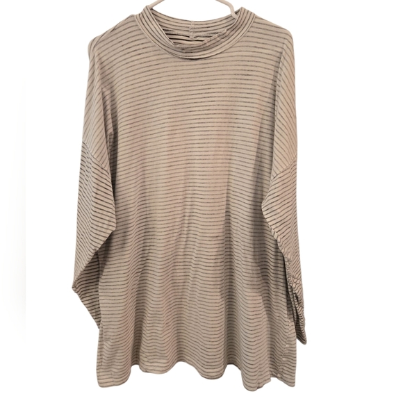 FREE PEOPLE WE THE FREE INSIDE OUT STRIPED LONG SLEEVE TUNIC. SIZE X-LARGE. - Picture 1 of 7